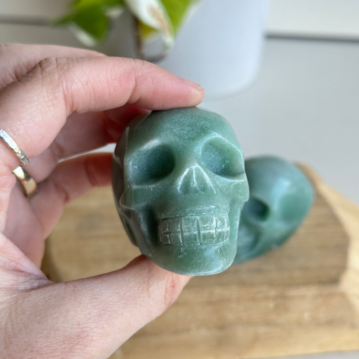 Green Aventurine Skull