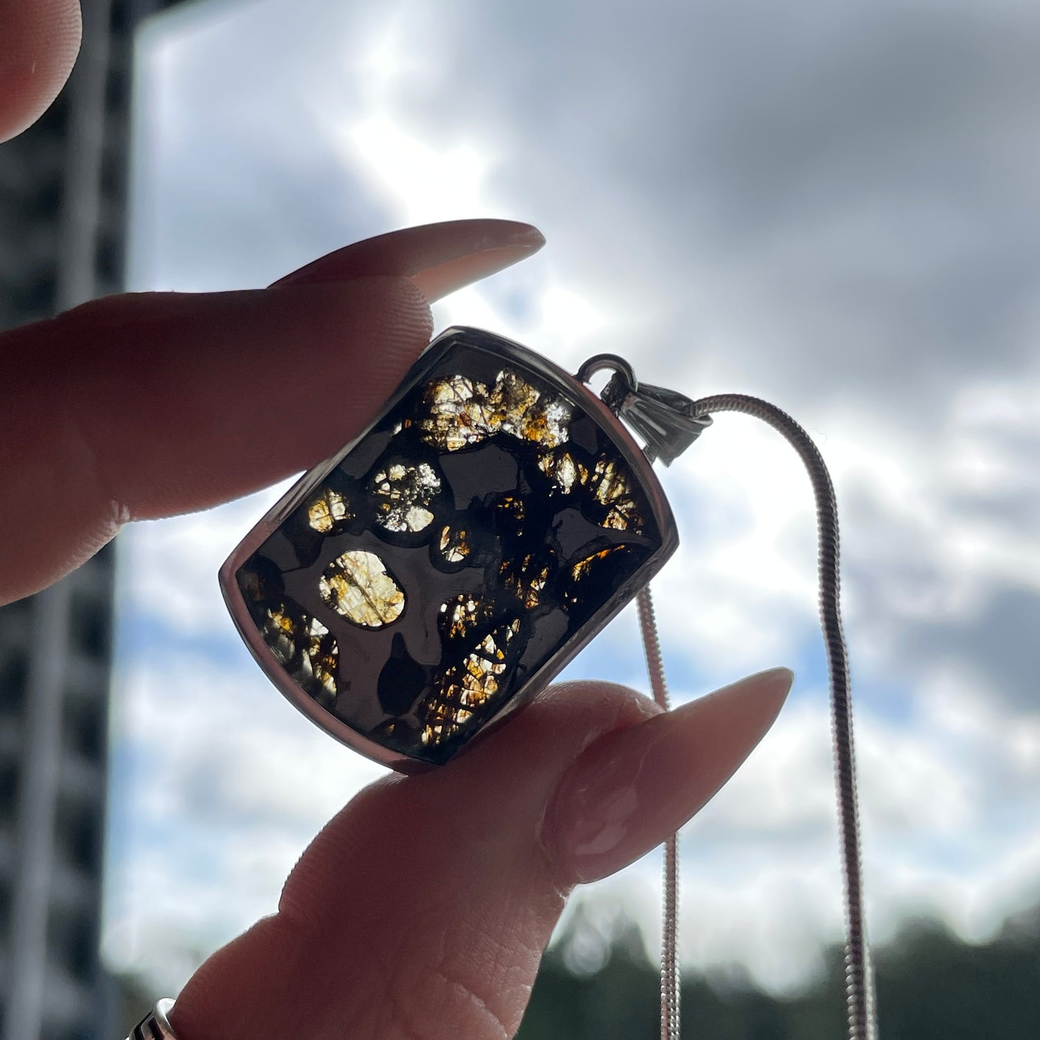 Sericho Pallasite Meteorite Pendant