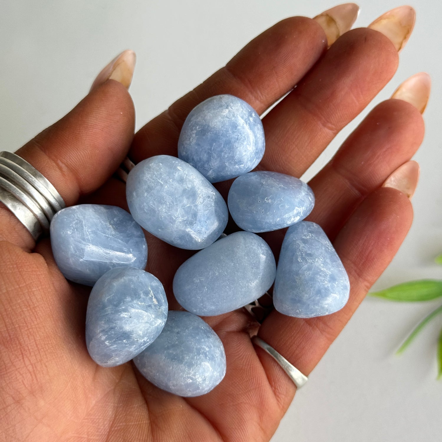 Blue Calcite Tumbled