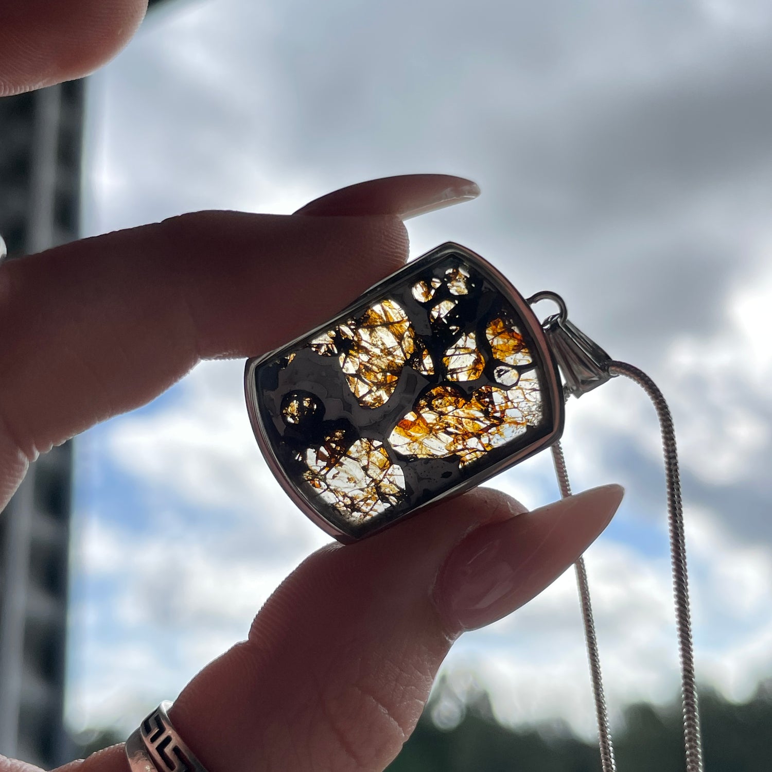 Sericho Pallasite Meteorite Pendant