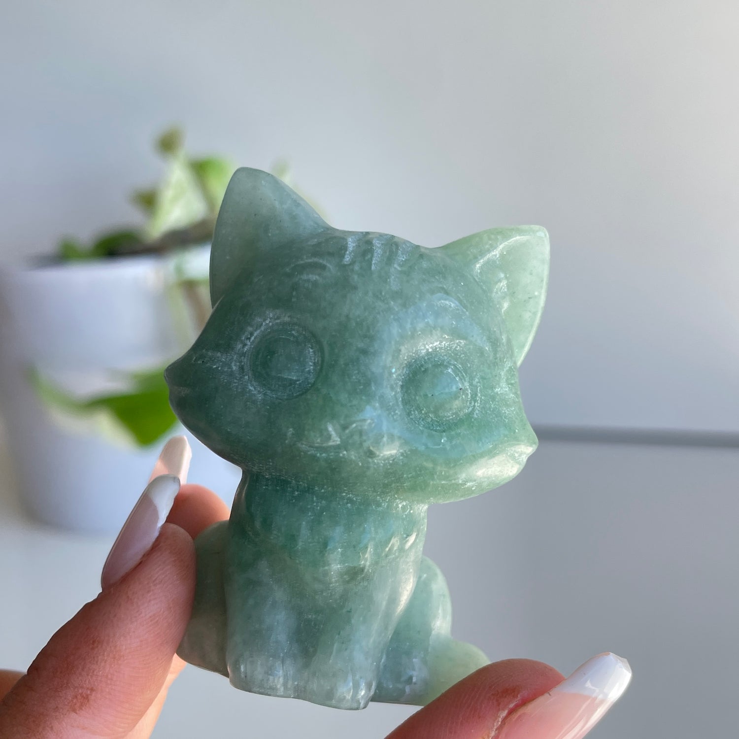 Crystal Large Sitting Cat