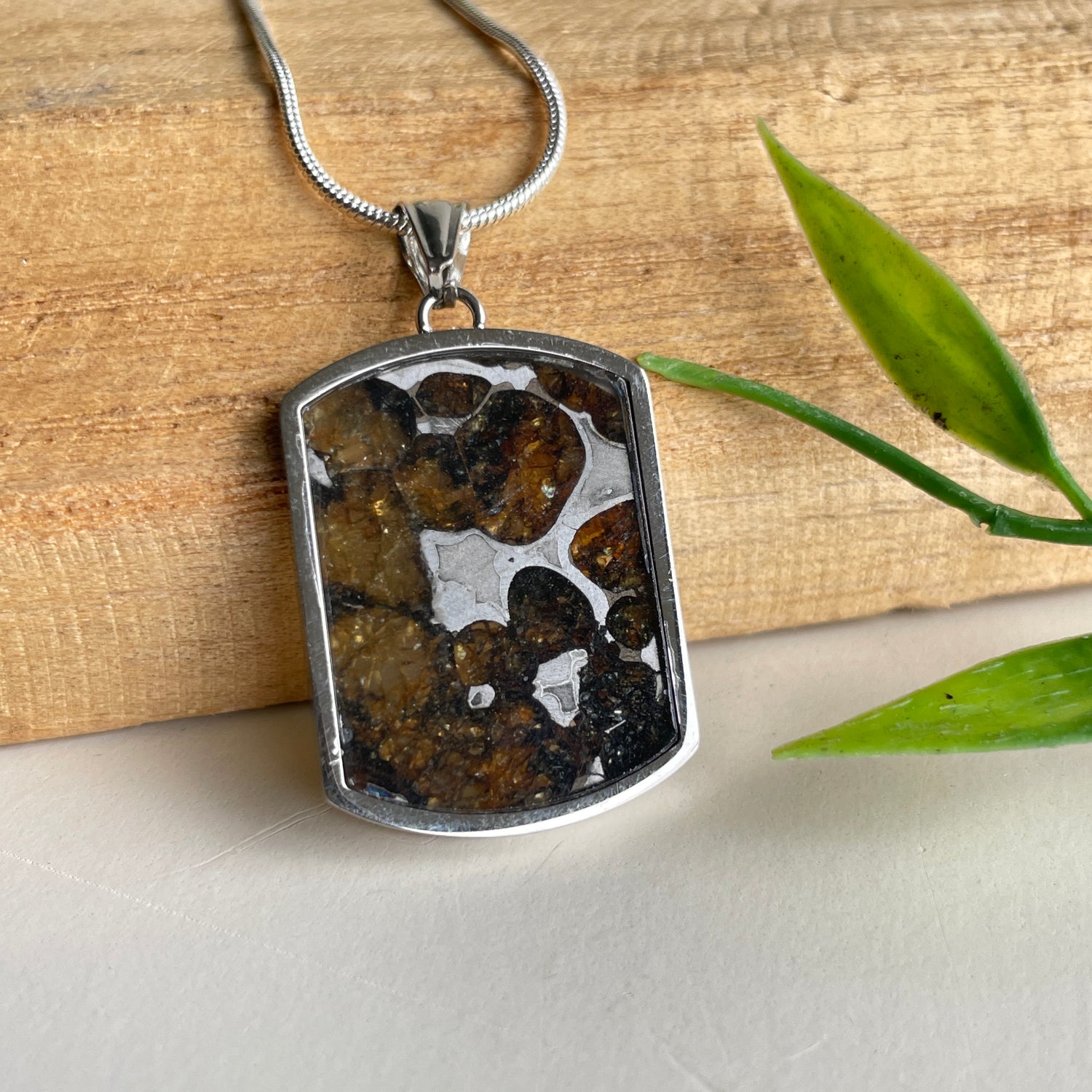 Sericho Pallasite Meteorite Pendant