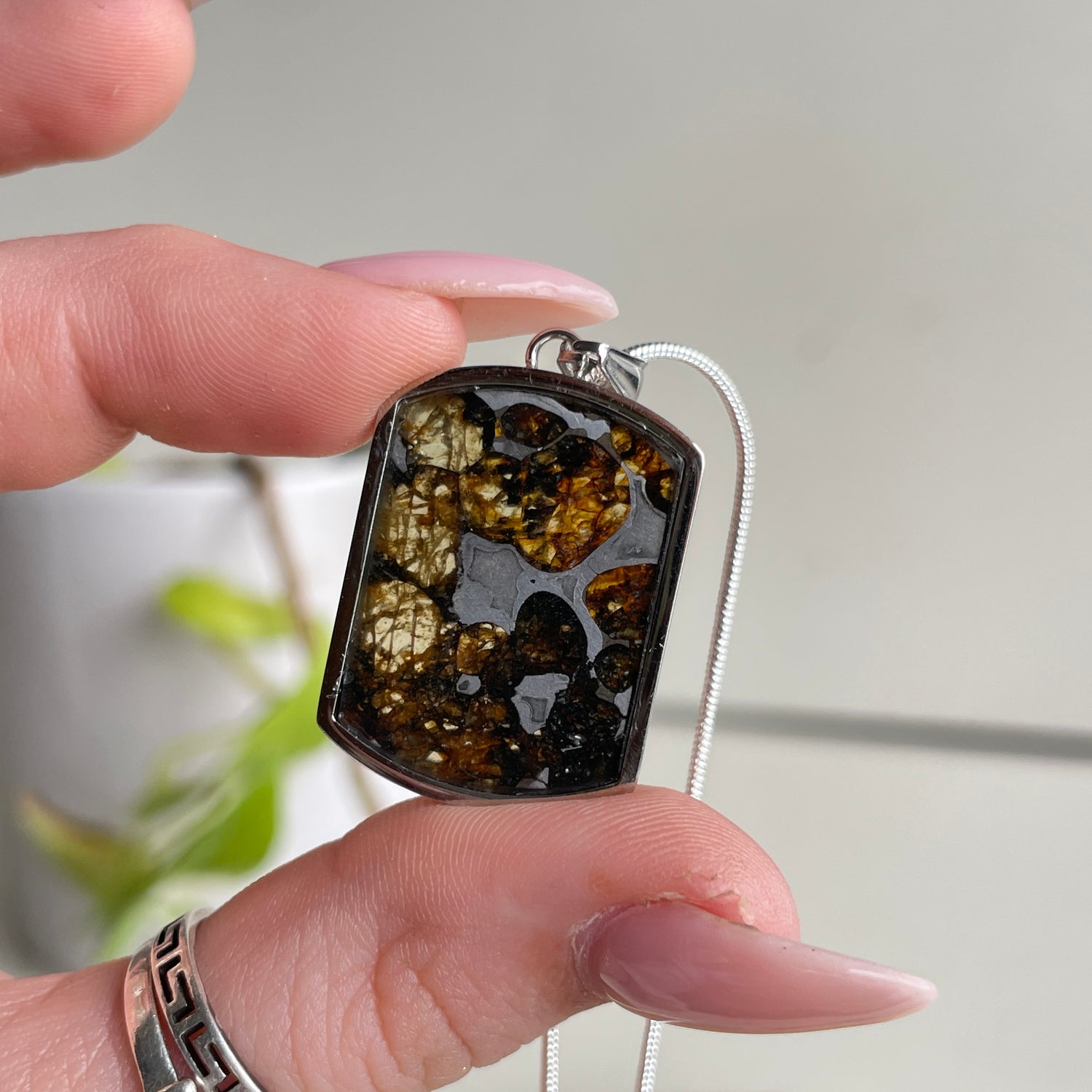Sericho Pallasite Meteorite Pendant