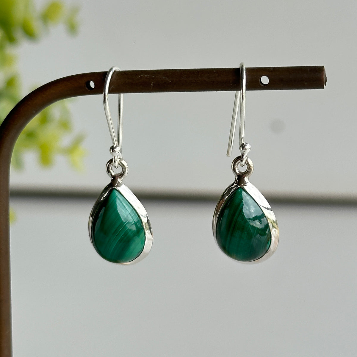 Malachite Teardrop Earrings