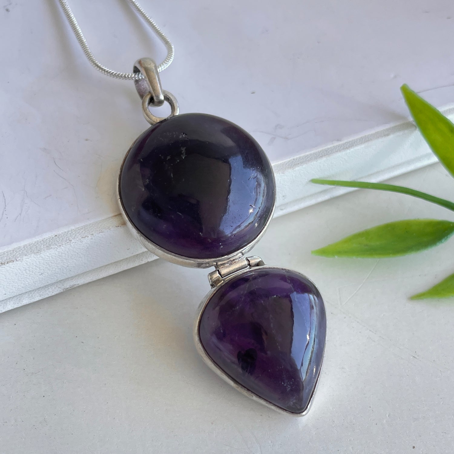 Amethyst Double Pendant