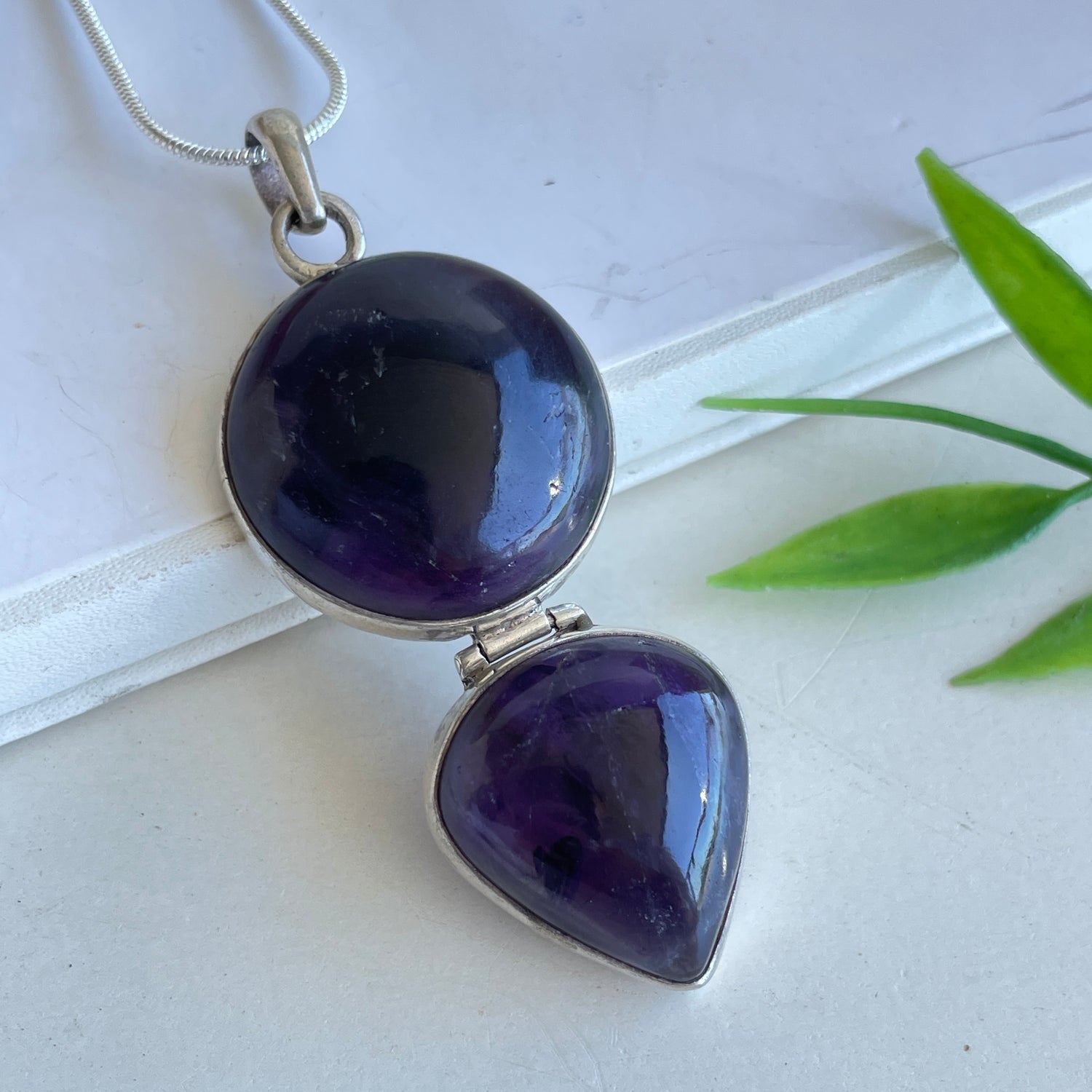 Amethyst Double Pendant