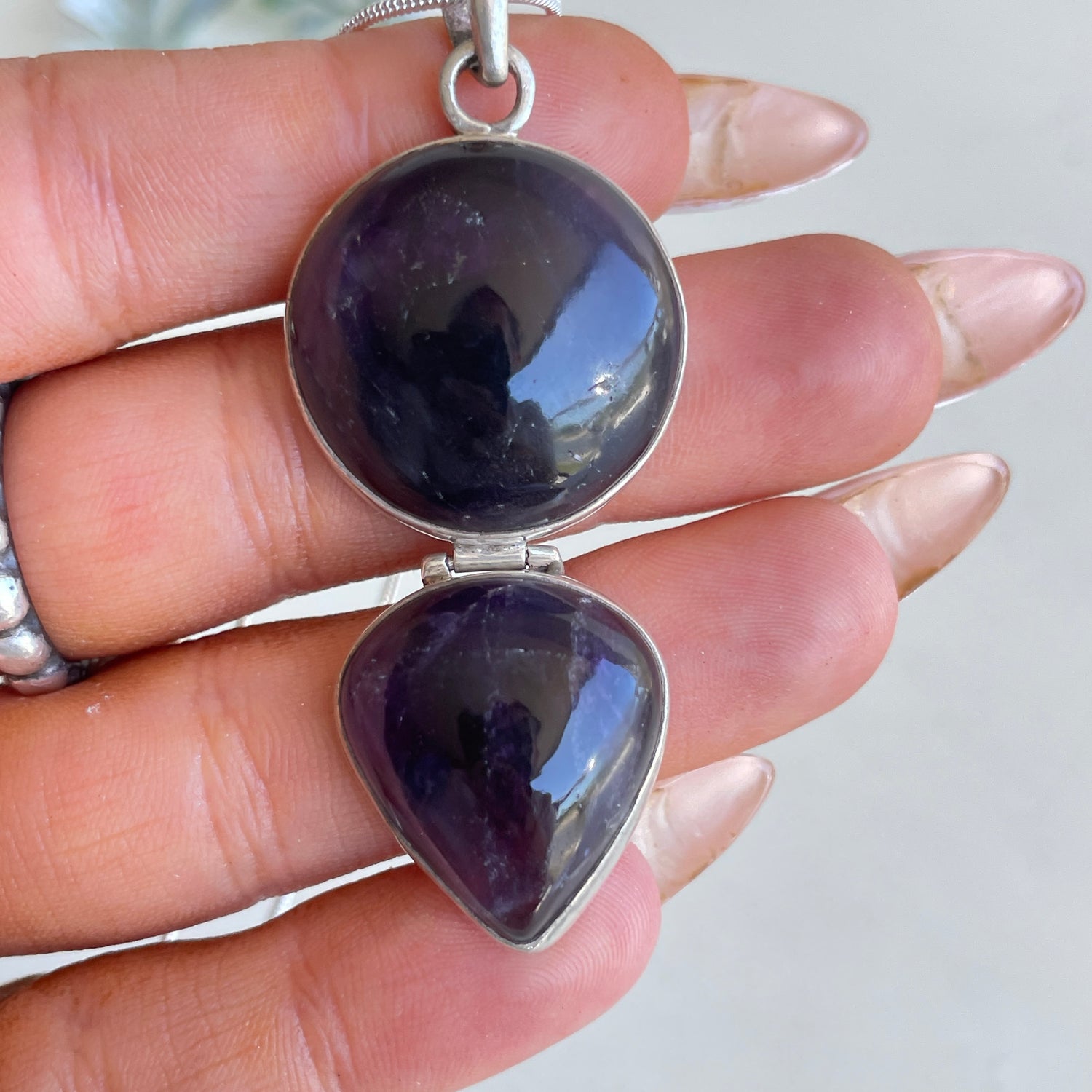 Amethyst Double Pendant