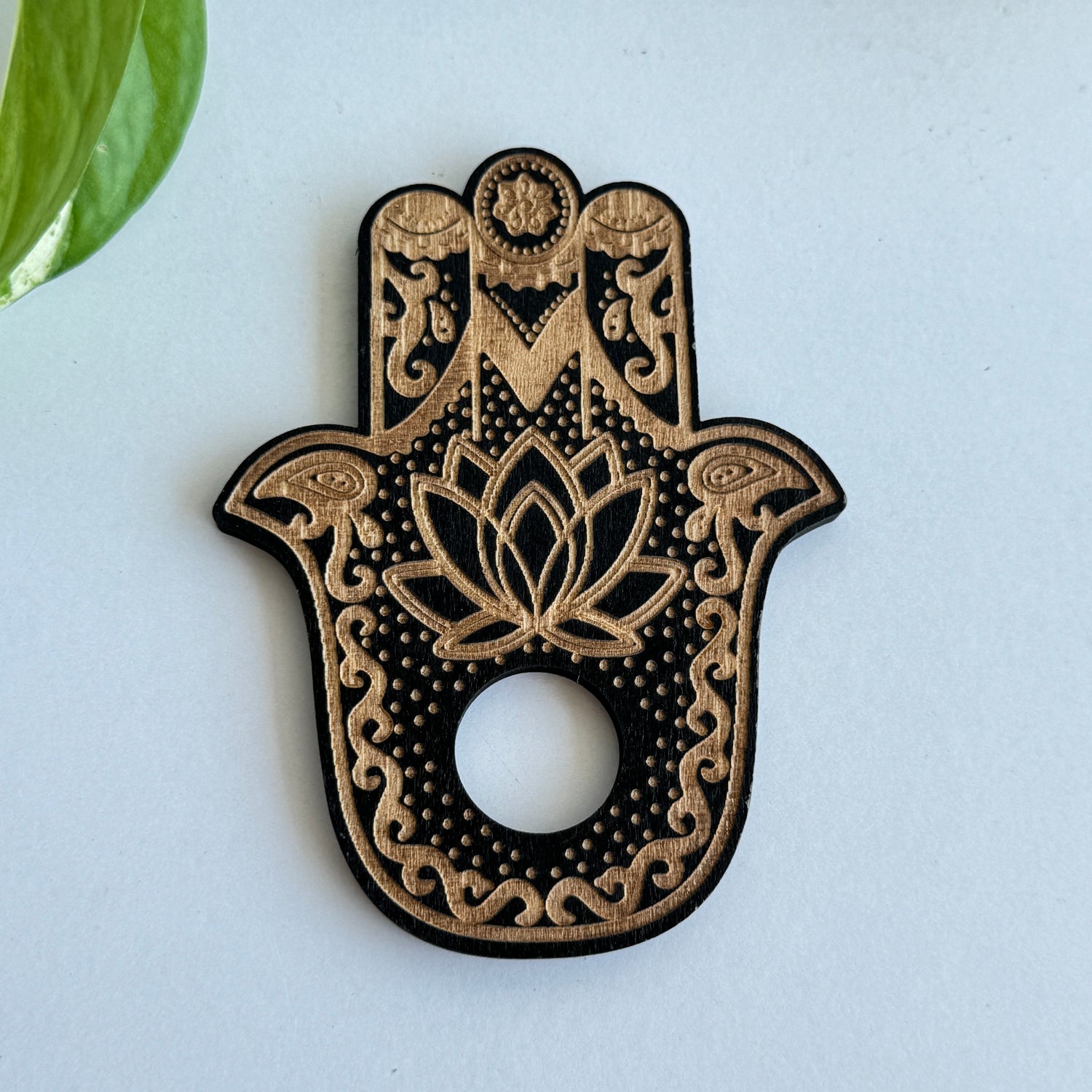 Lotus Hamsa Sphere Holder