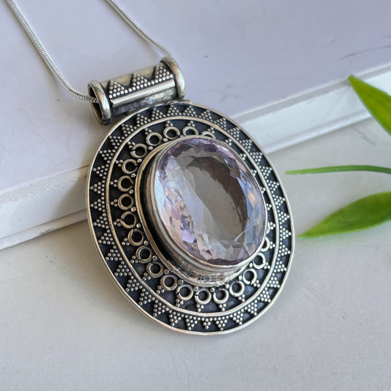 Amethyst Oval Pendant