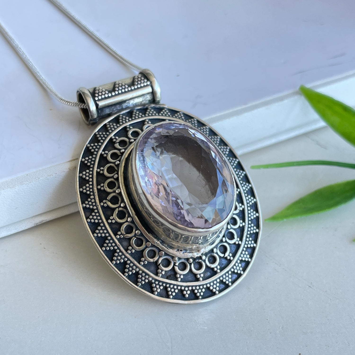 Amethyst Oval Pendant