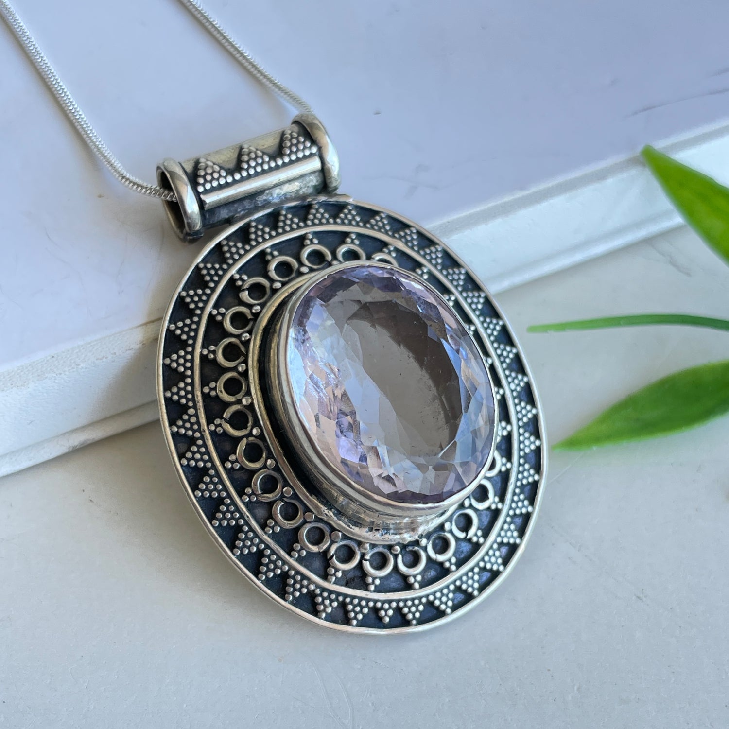 Amethyst Oval Pendant