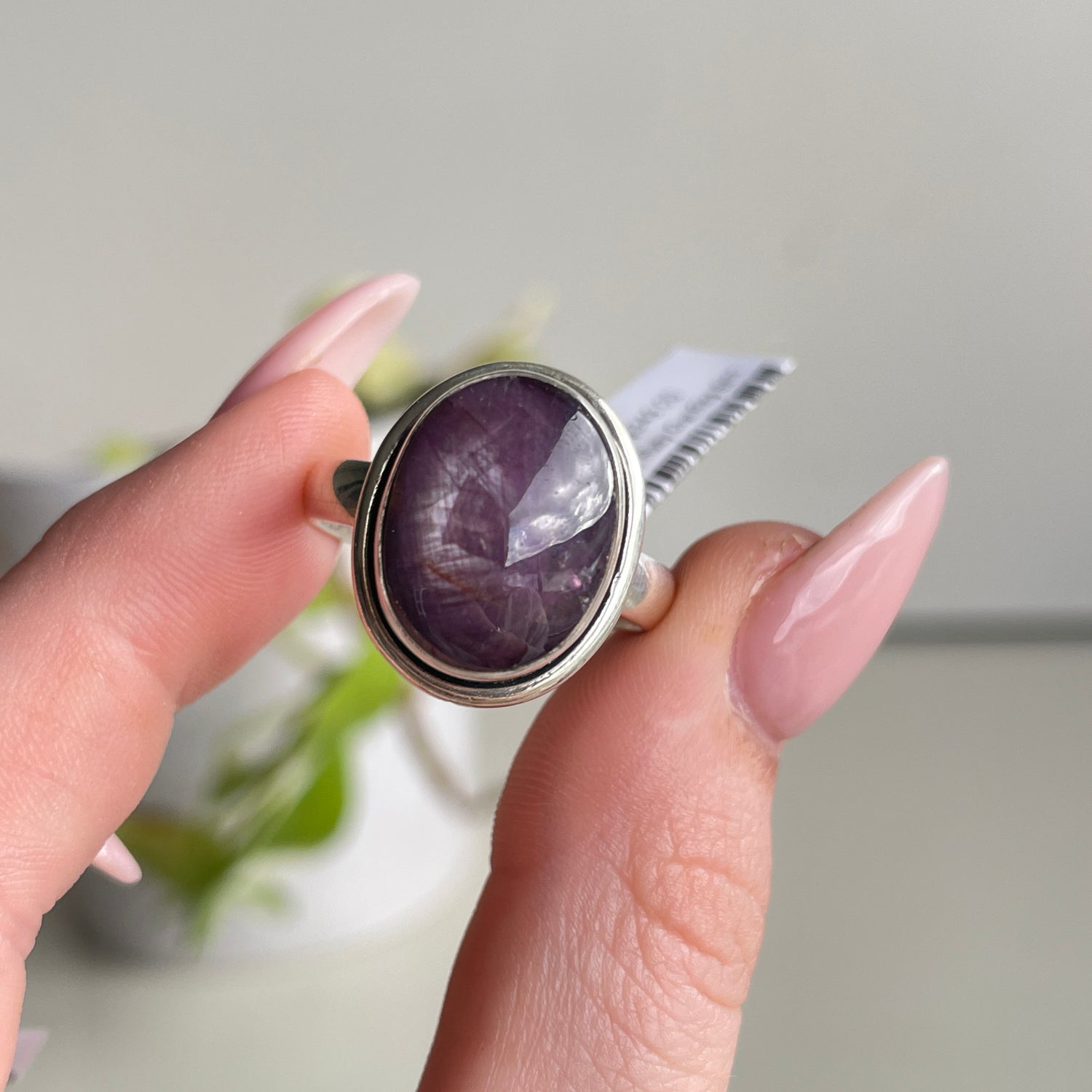 Star Ruby Oval Ring Sz11