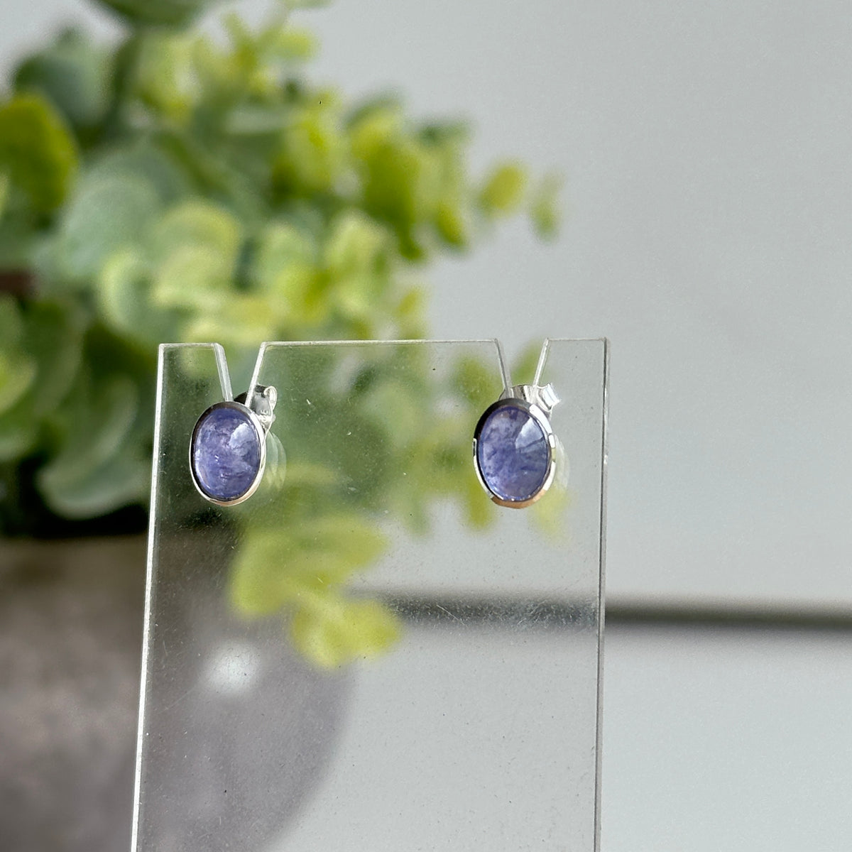 Tanzanite Oval Stud Earrings