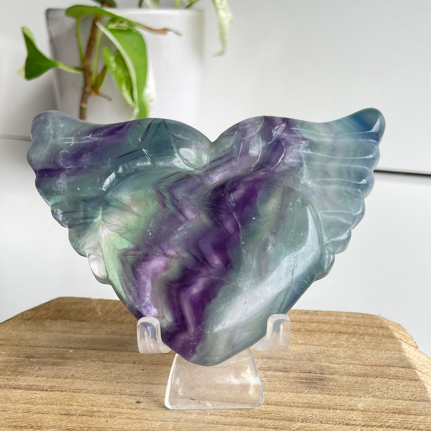 Fluorite Winged Heart 12cm