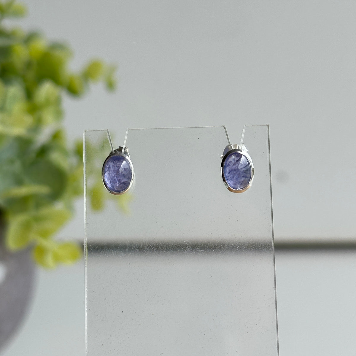 Tanzanite Oval Stud Earrings