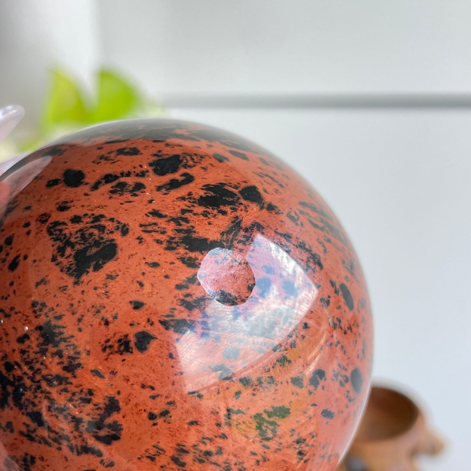Mahogany Obsidian Sphere 6.9cm ( Chipped )