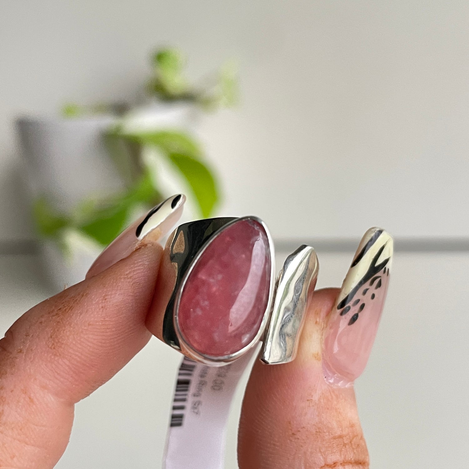 Rhodochrosite Ring Sz7