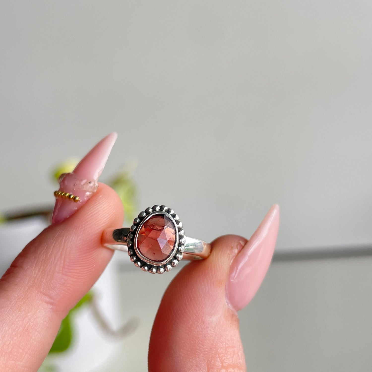Rhodolite Garnet Ring Sz6