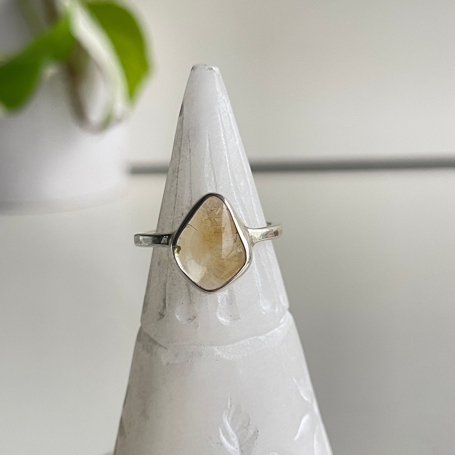 Citrine Freeform Ring Sz7
