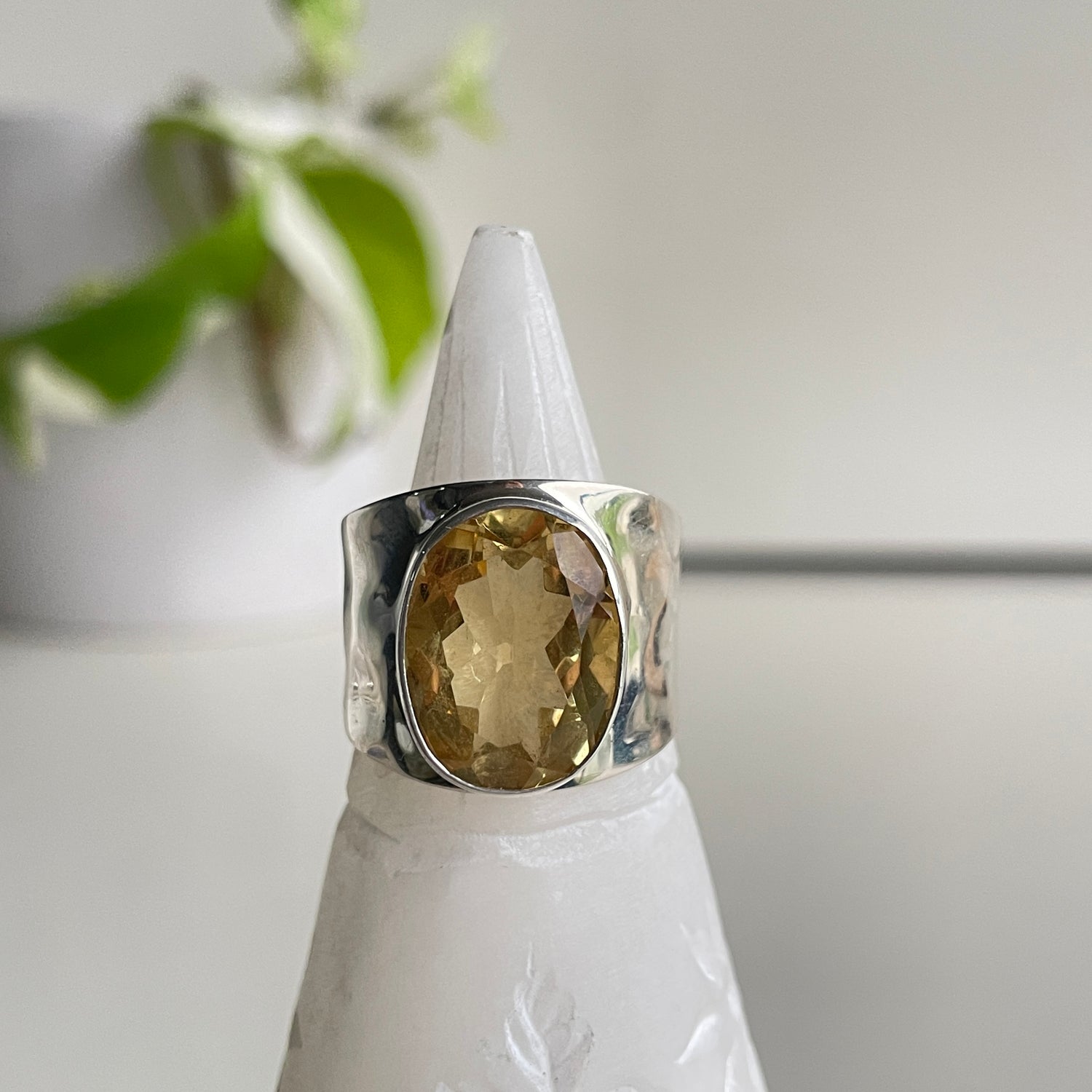 Citrine Oval Ring Sz9