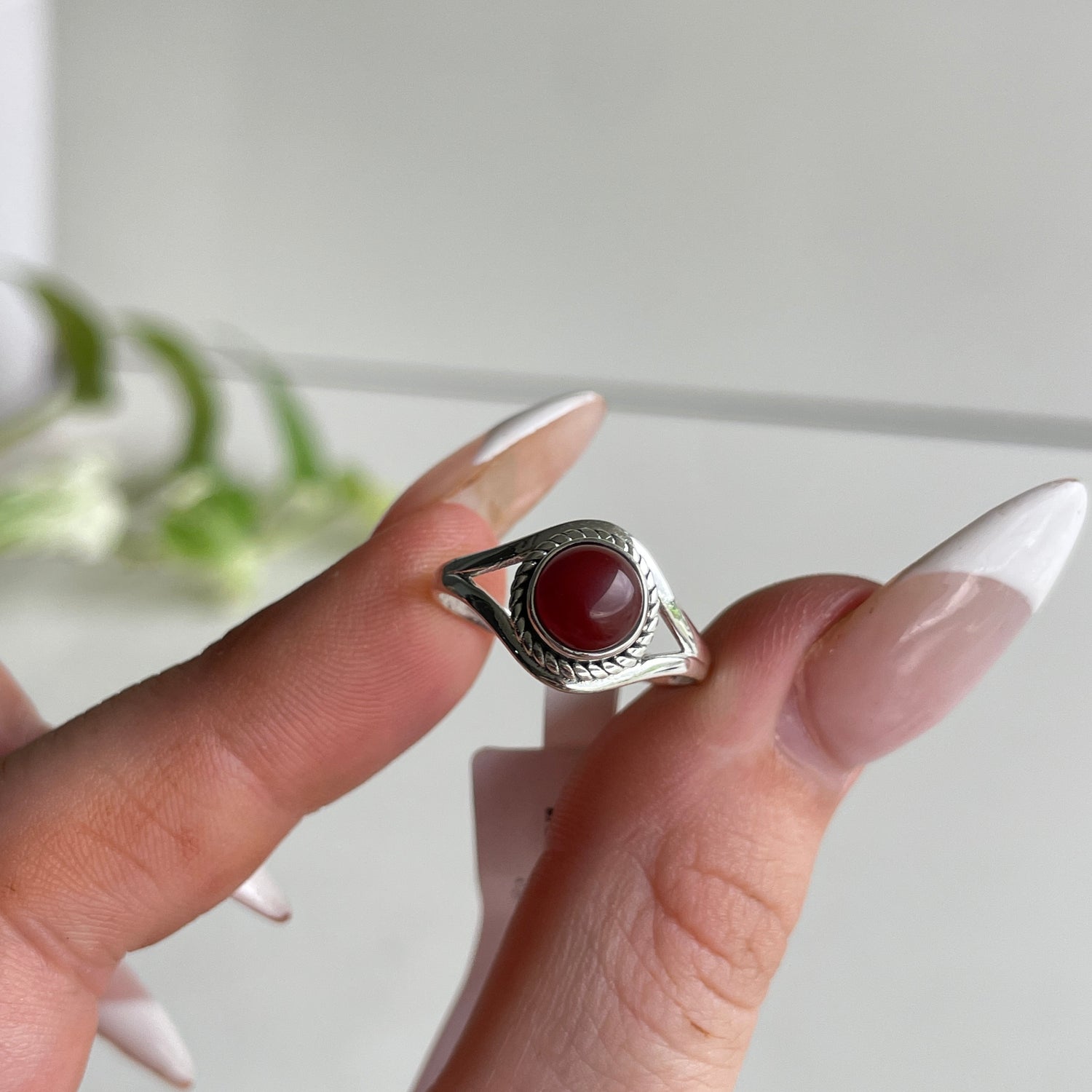 Carnelian Round Ring