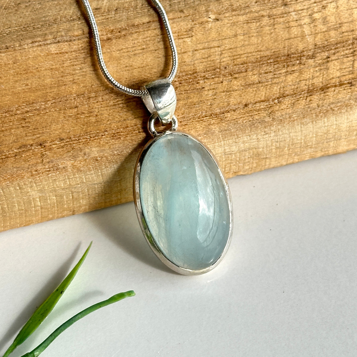 Aquamarine Oval Pendant