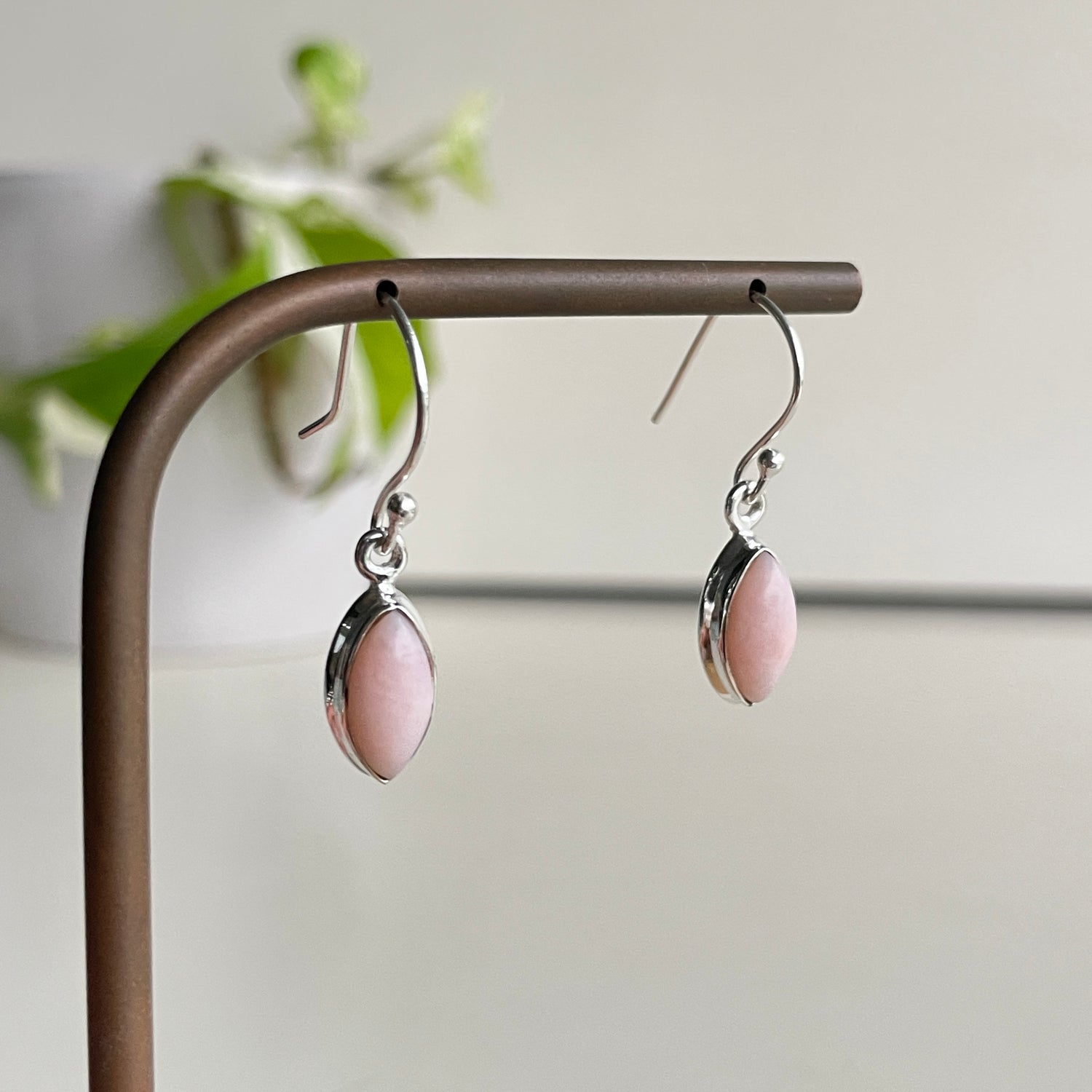 Pink Opal Marquise Earrings