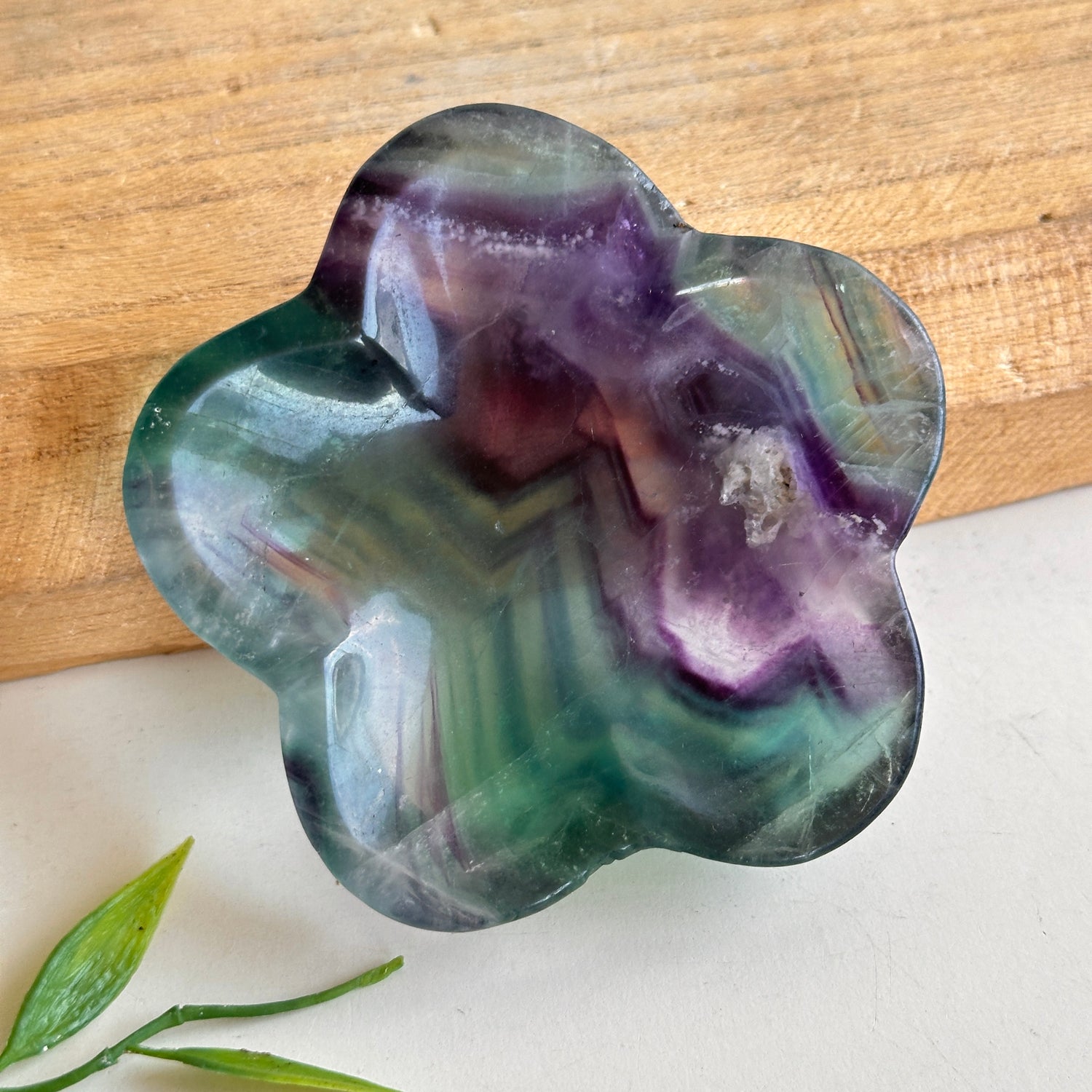 Fluorite Flower Bowl 15