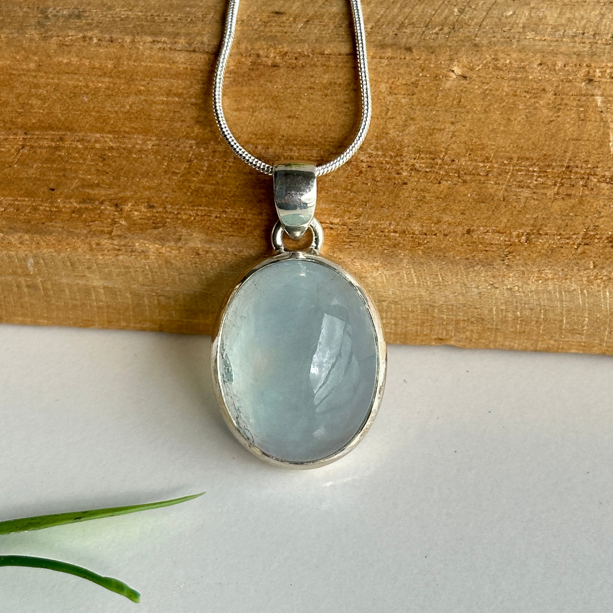 Aquamarine Oval Pendant