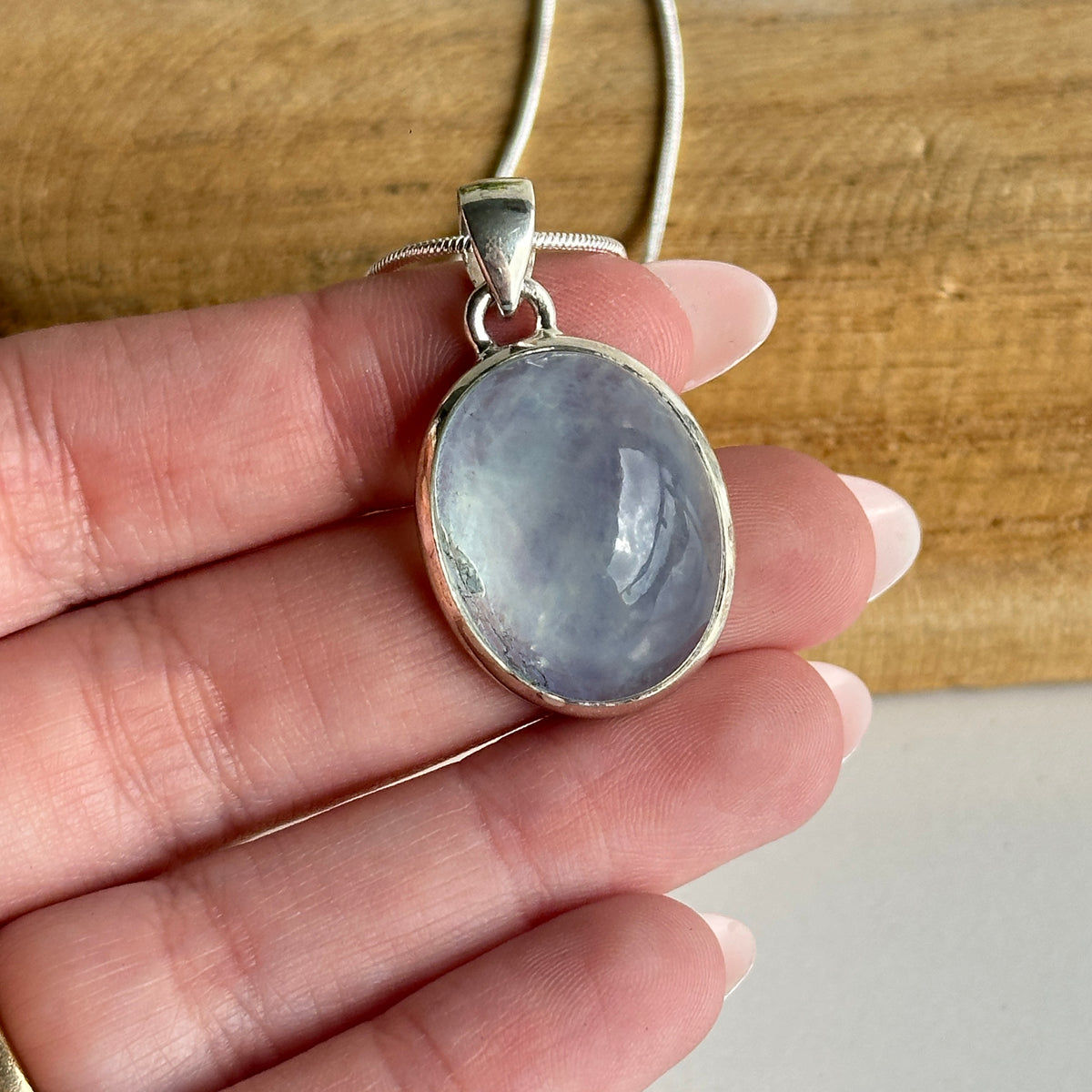 Aquamarine Oval Pendant