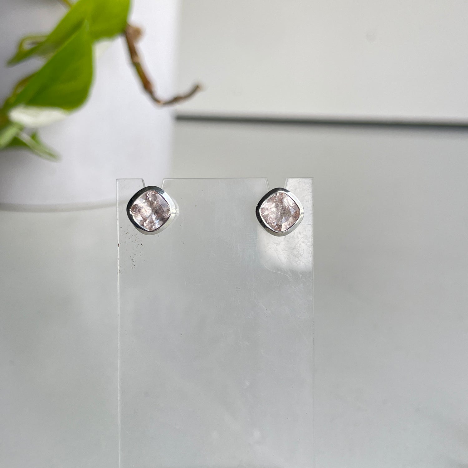Morganite Stud Earrings