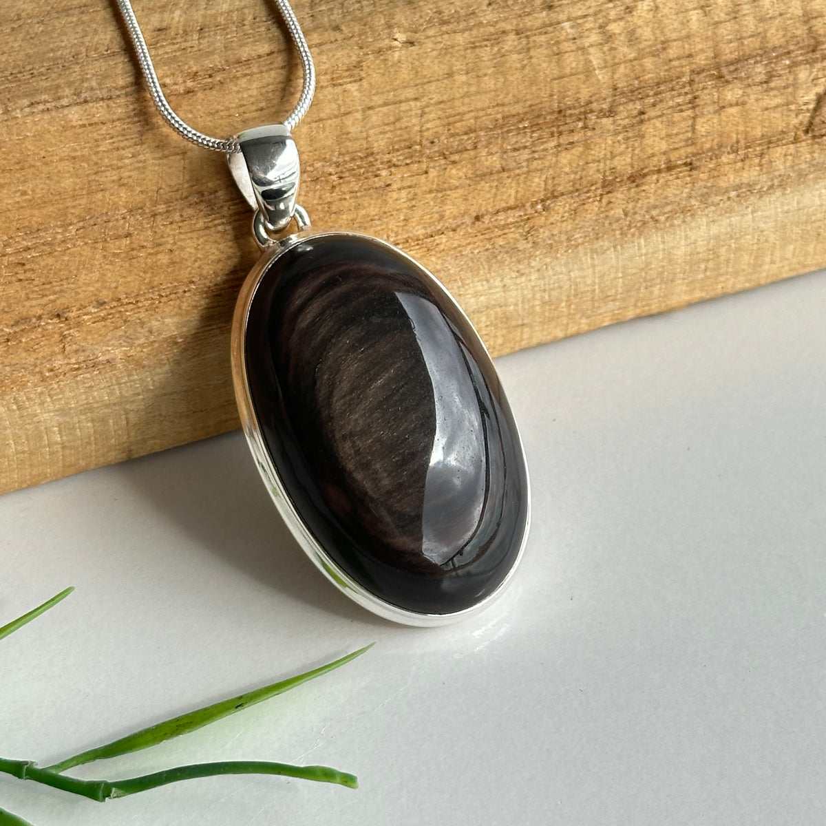 Obsidian Eye Oval Pendant