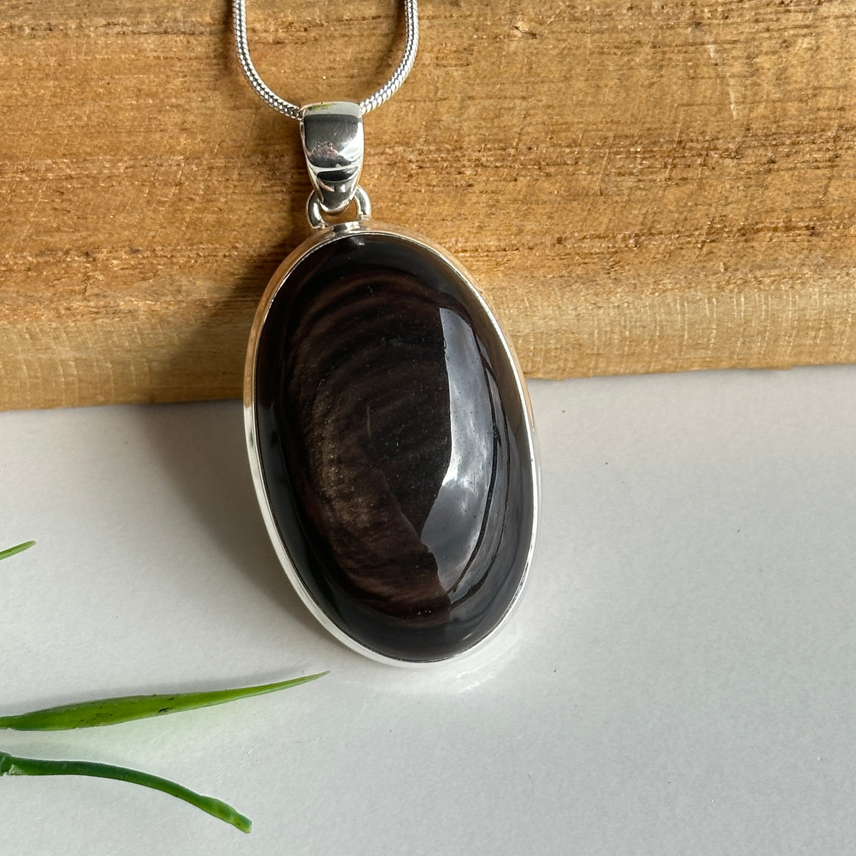 Obsidian Eye Oval Pendant