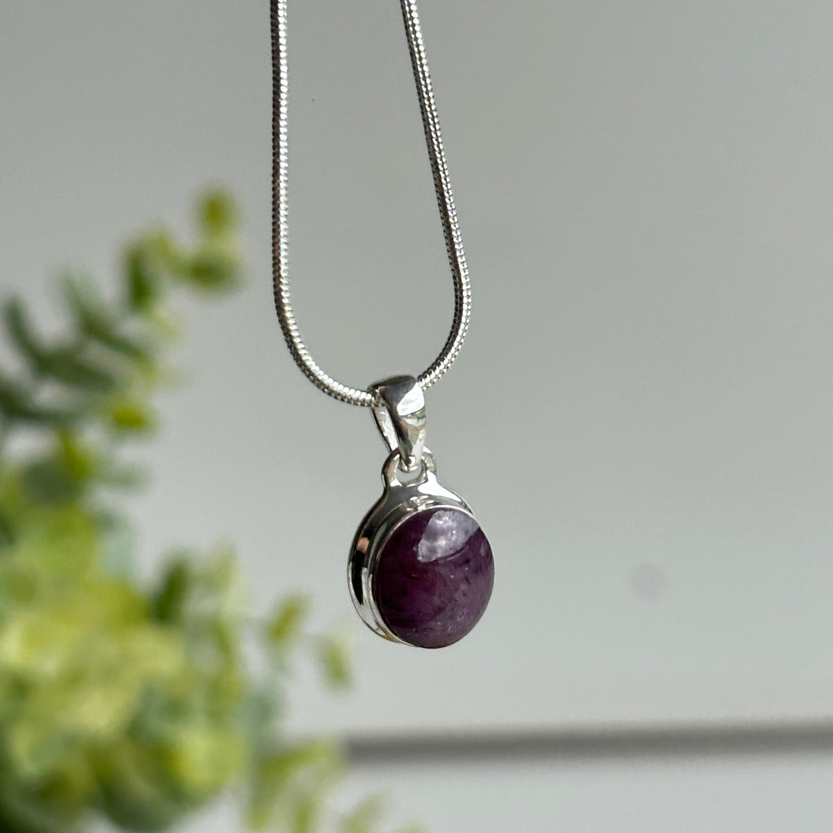 Star Ruby Oval Pendant