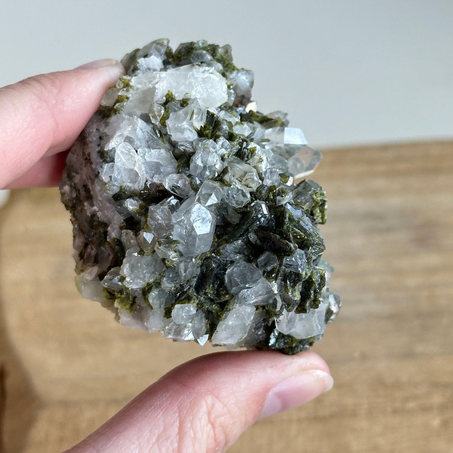 Epidote & Quartz Cluster 114g - High Quality