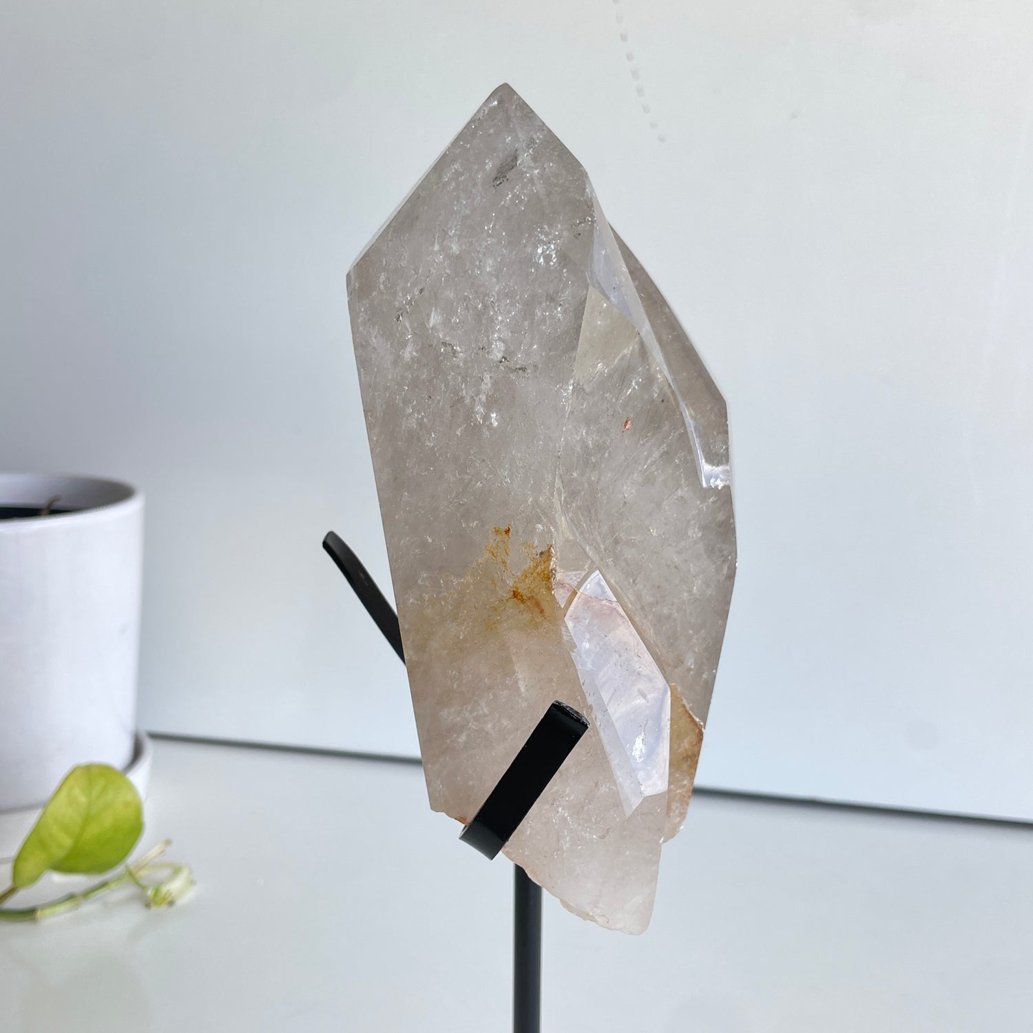 Smoky Quartz Pce In Stand 16.5cm