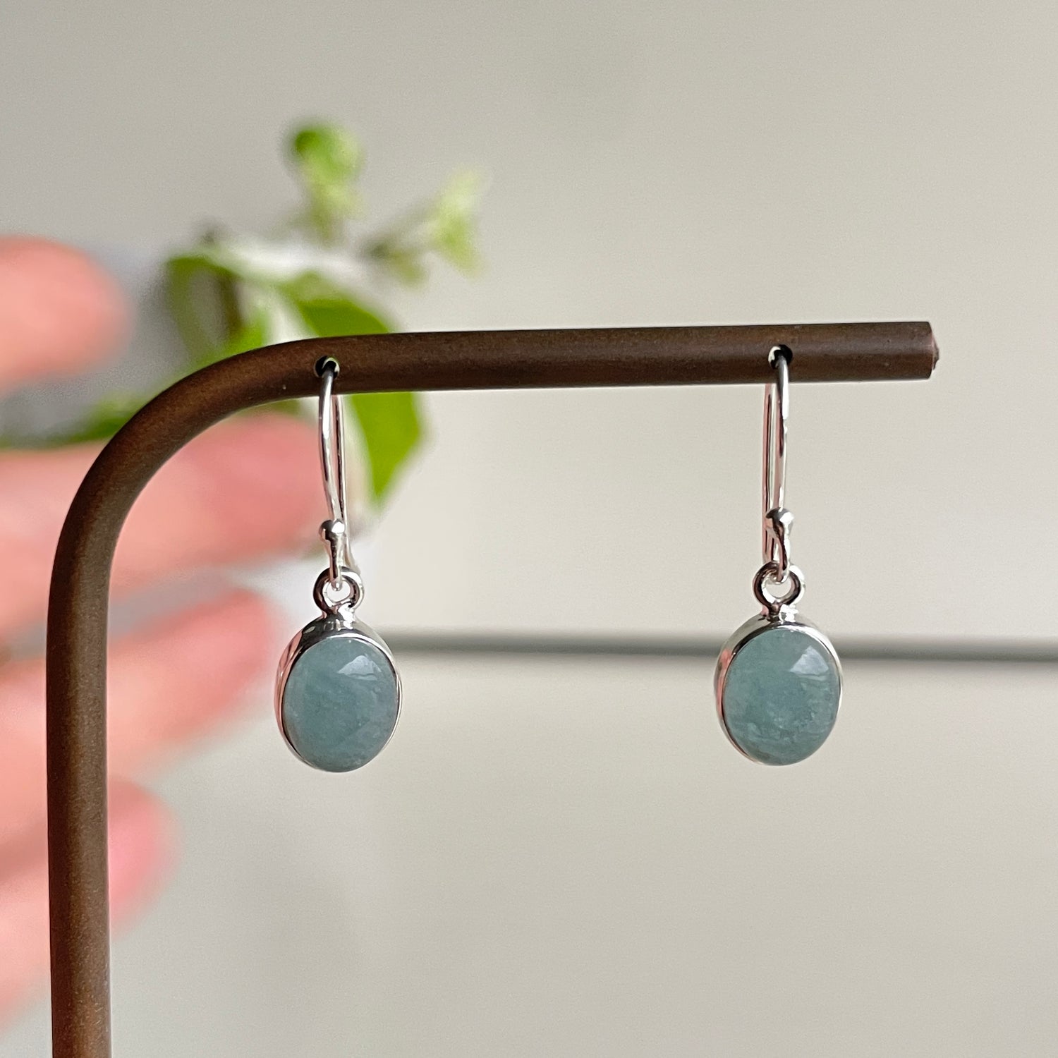 Aquamarine Oval Earrings