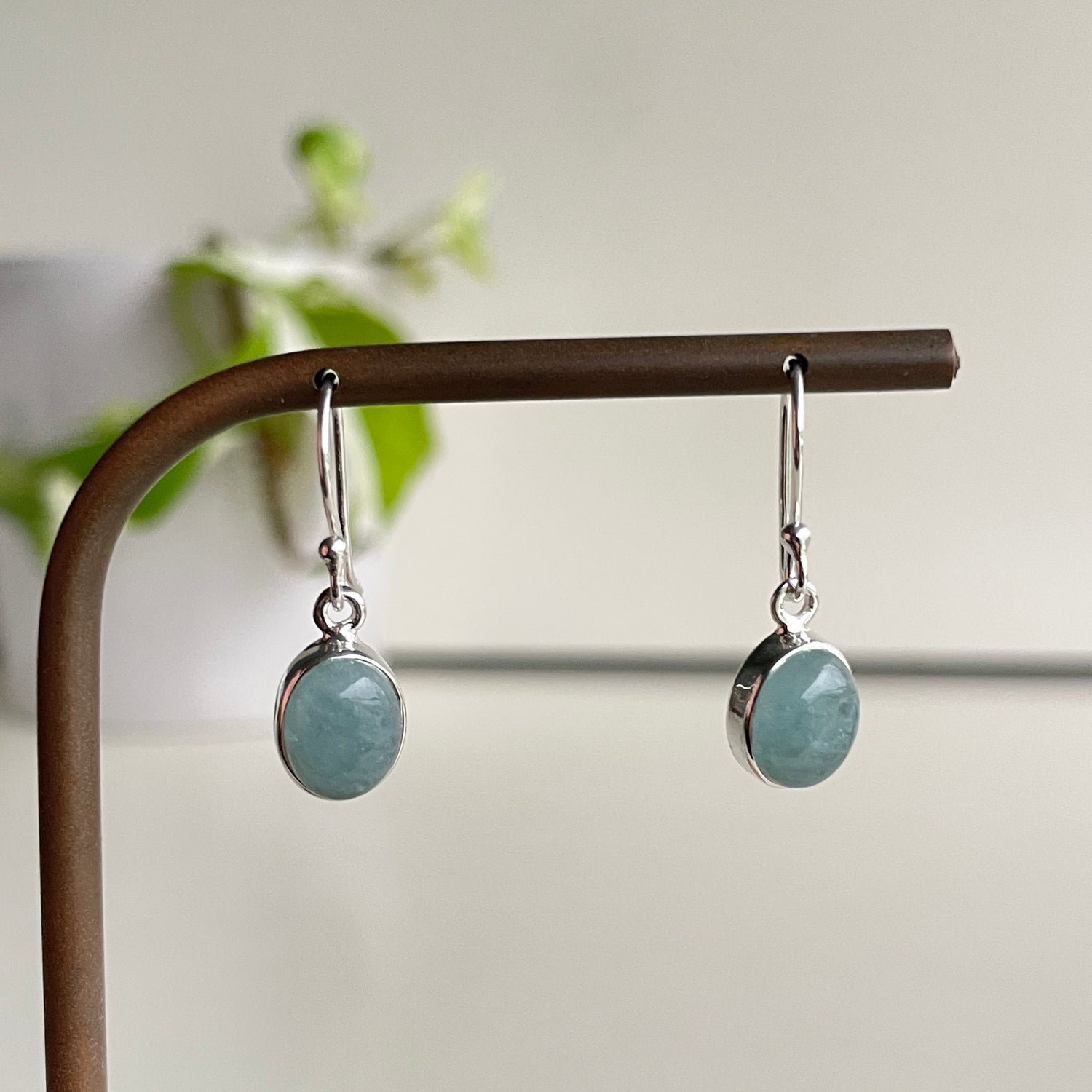 Aquamarine Oval Earrings