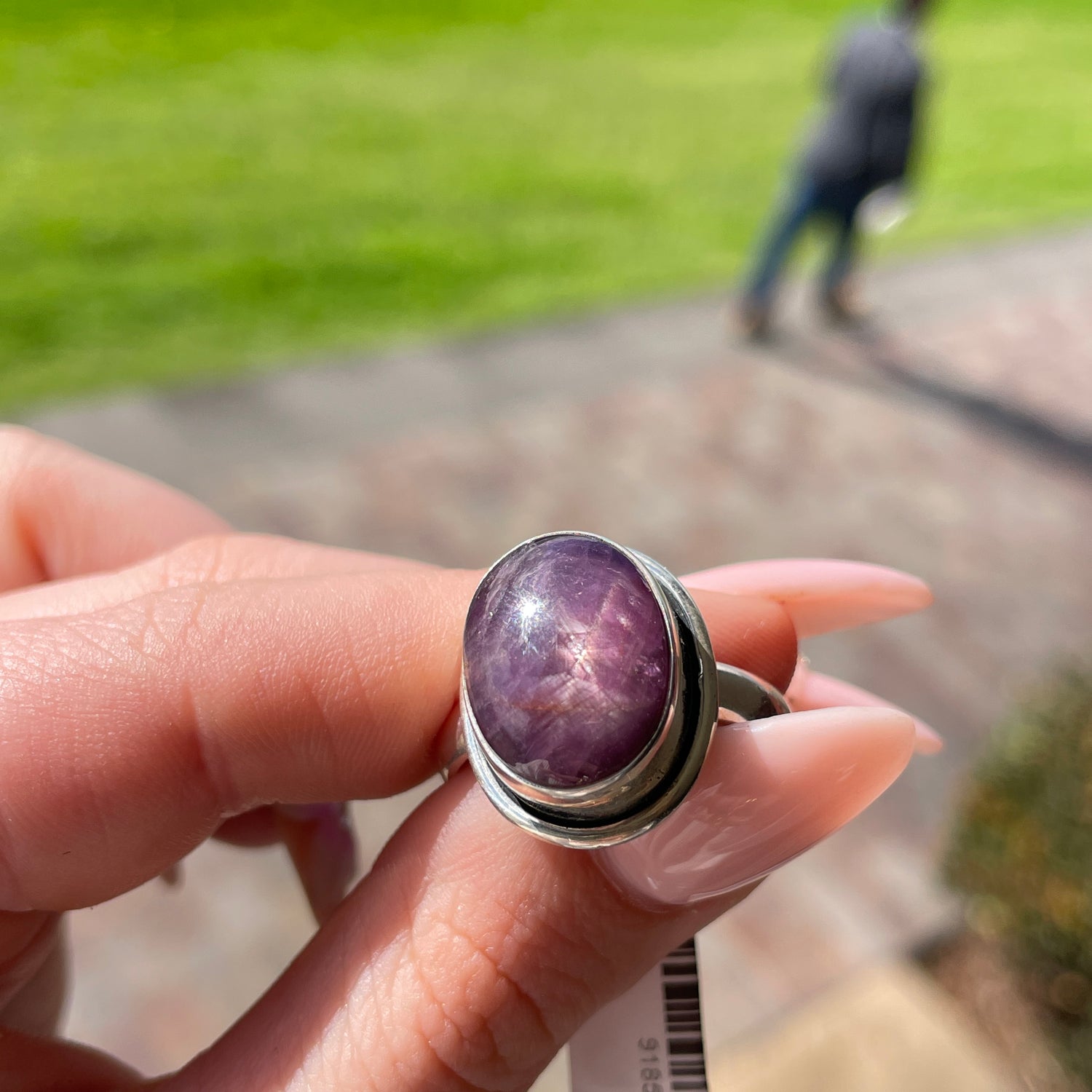Star Ruby Oval Ring Sz11