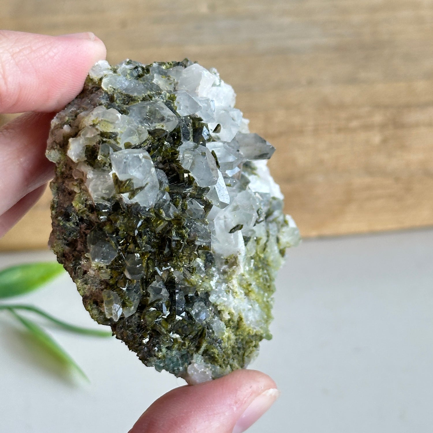 Epidote & Quartz Cluster 98g - High Quality
