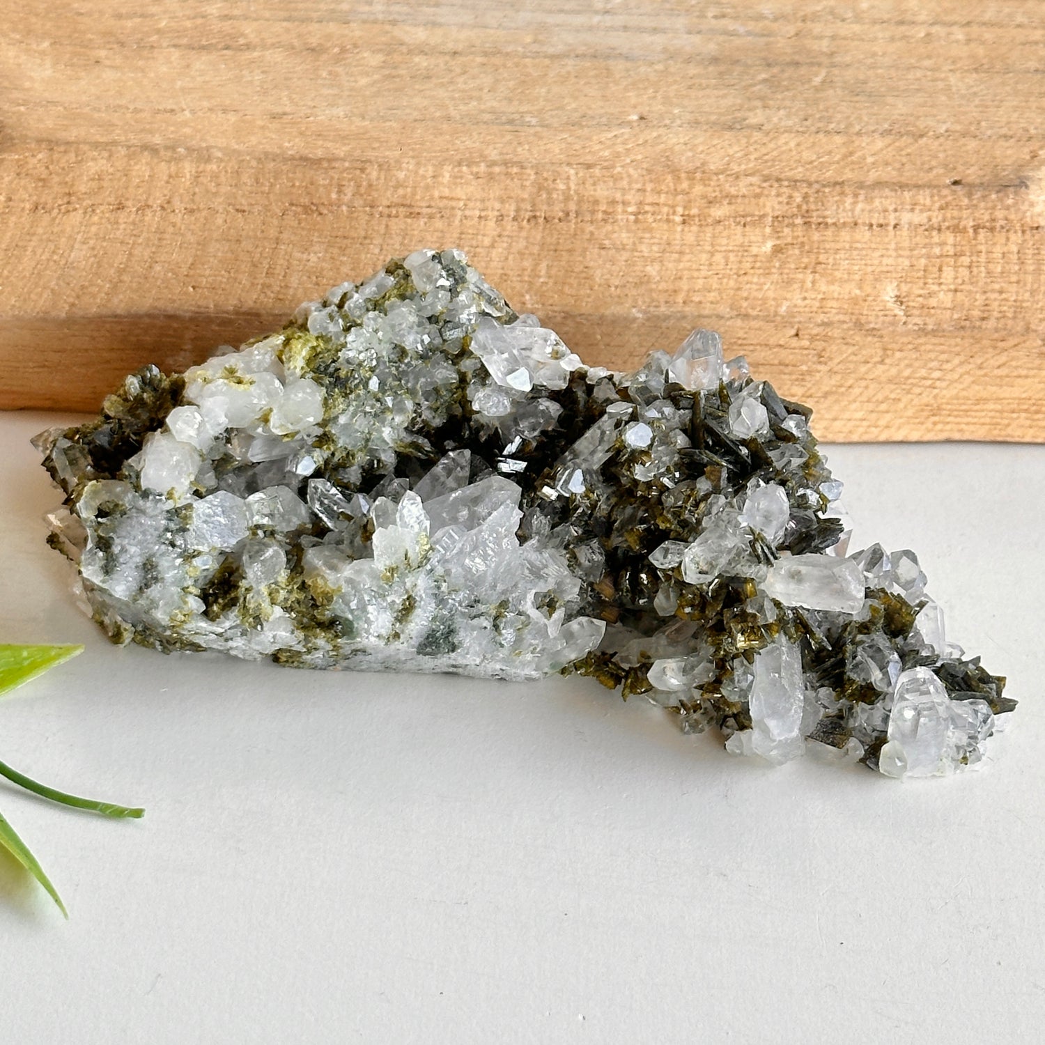 Epidote & Quartz Cluster 186g - High Quality