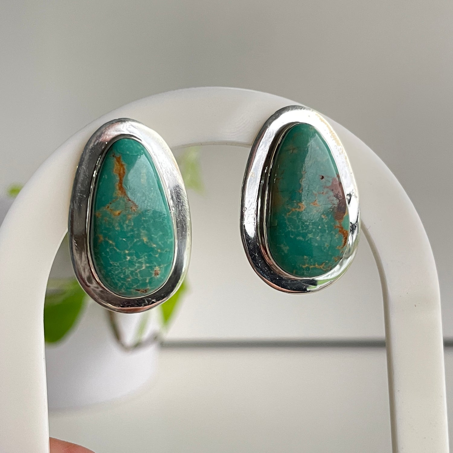 Turquoise Teardrop Stud Earrings