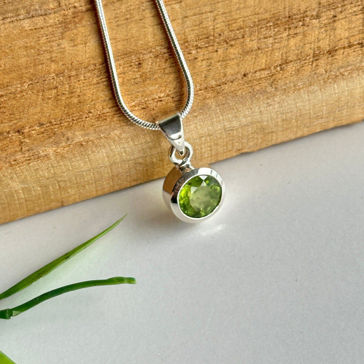 Peridot Round Pendant