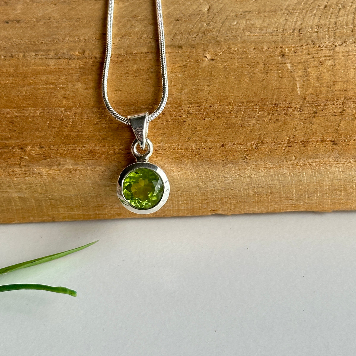 Peridot Round Pendant