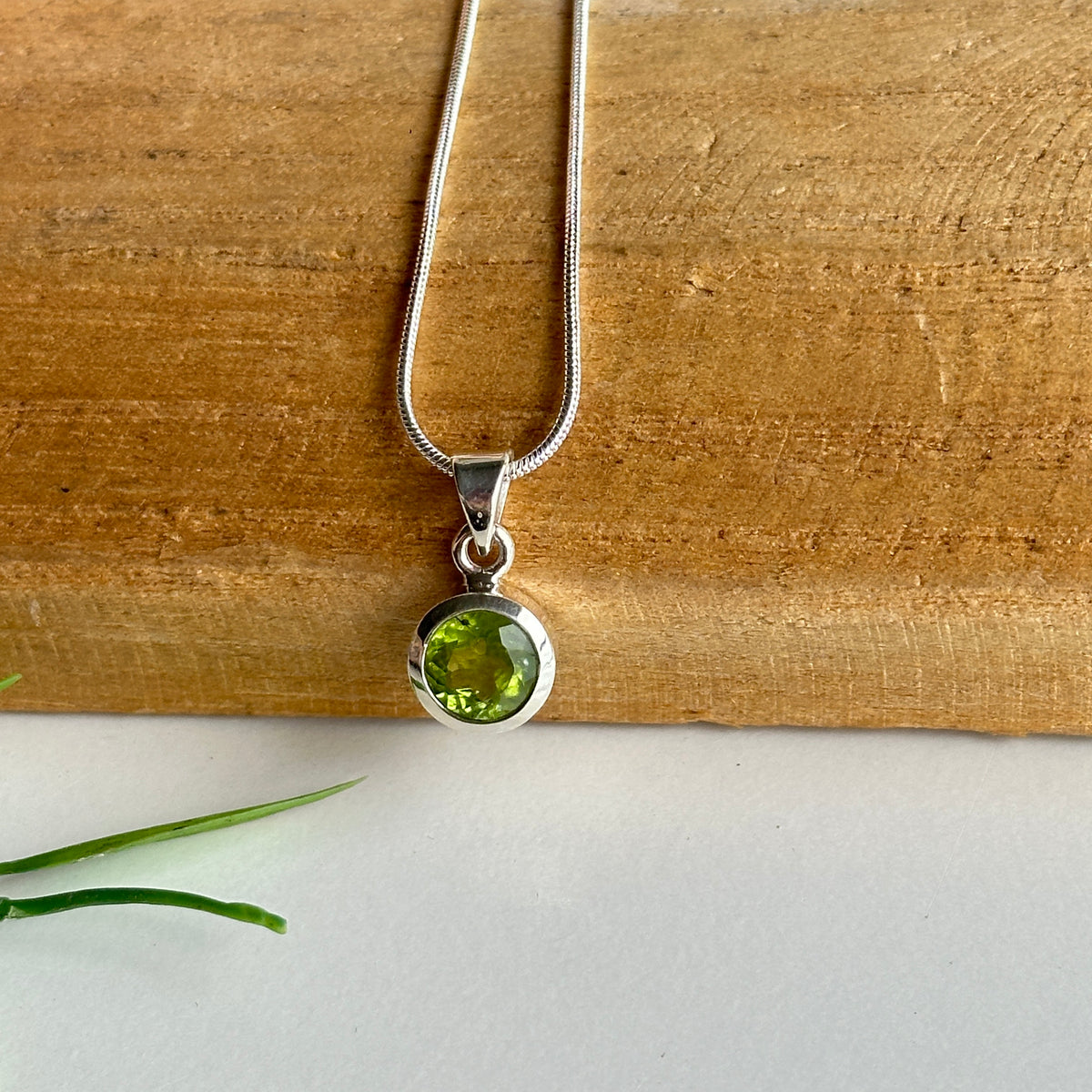 Peridot Round Pendant