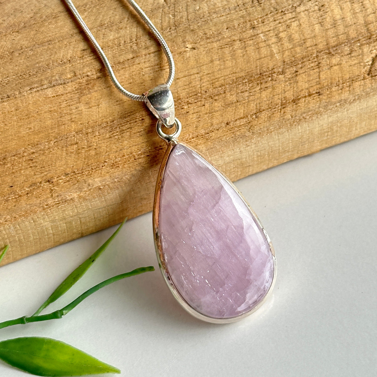 Kunzite Teardrop Pendant