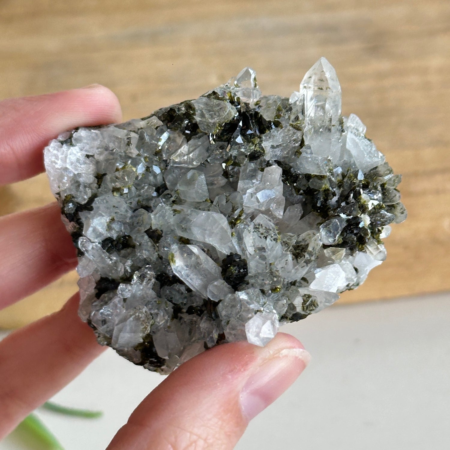 Epidote & Quartz Cluster 94g - High Quality