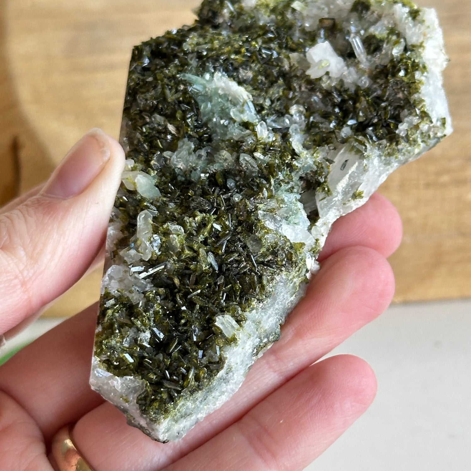 Epidote & Quartz Cluster 108g - High Quality