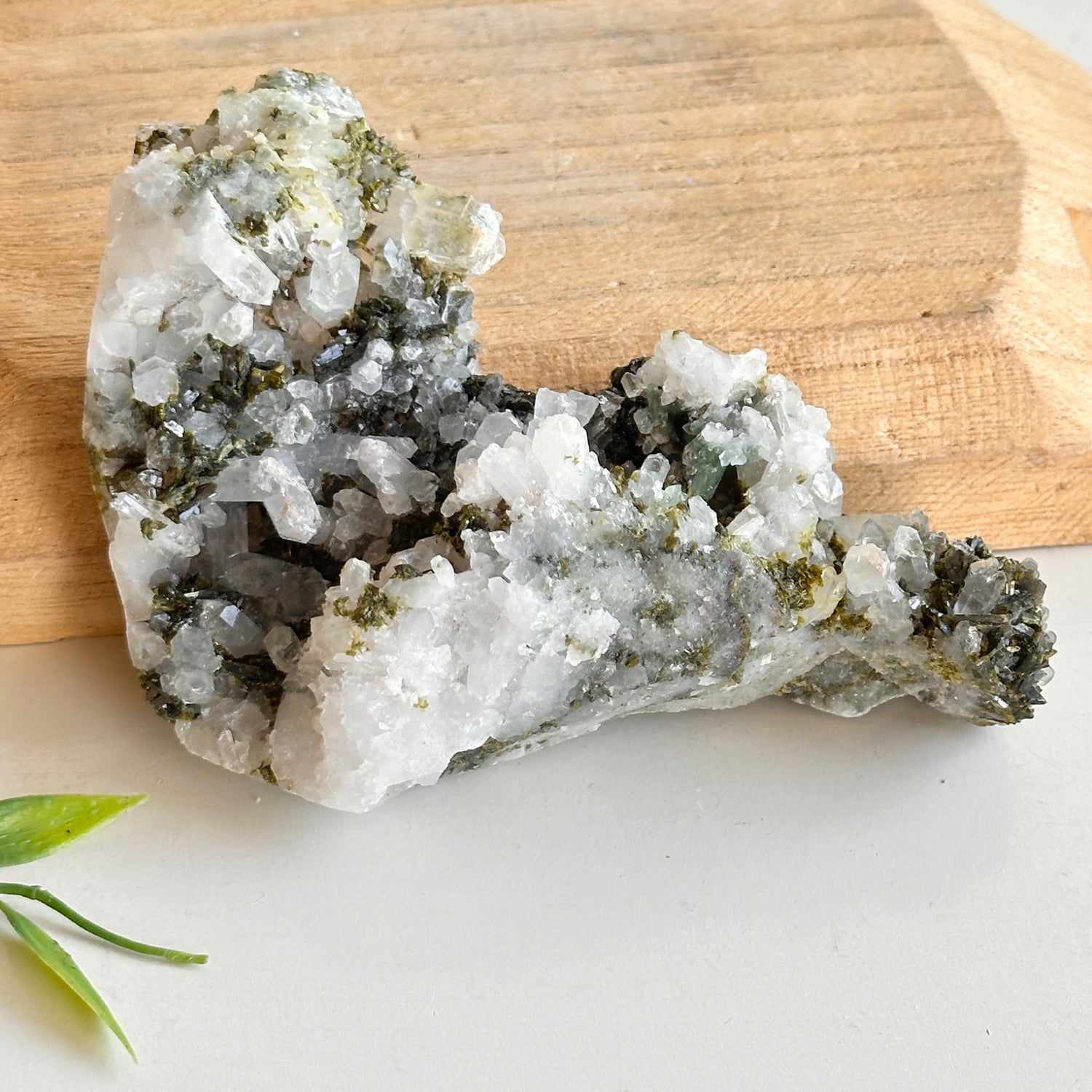 Epidote & Quartz Cluster 270g - High Quality