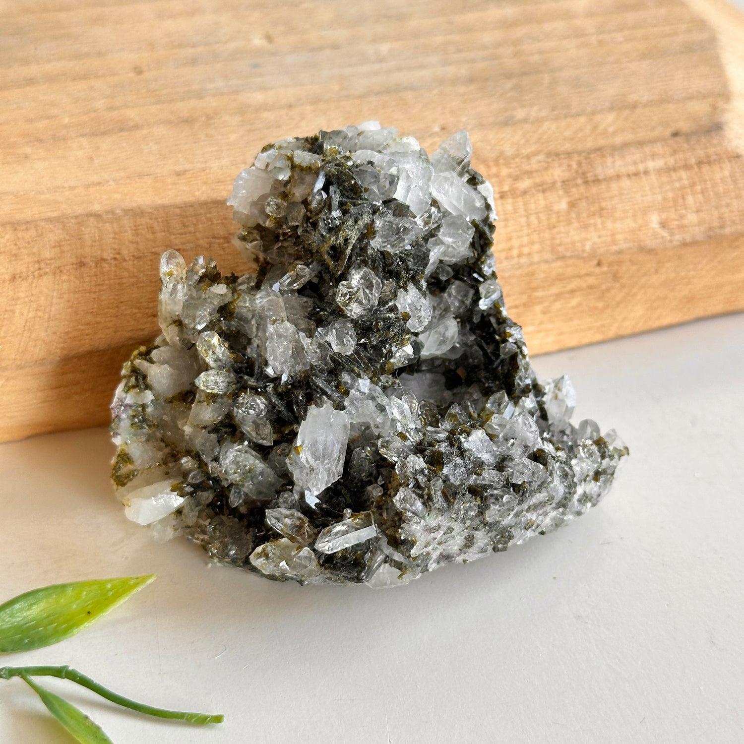 Epidote & Quartz Cluster 182g - High Quality